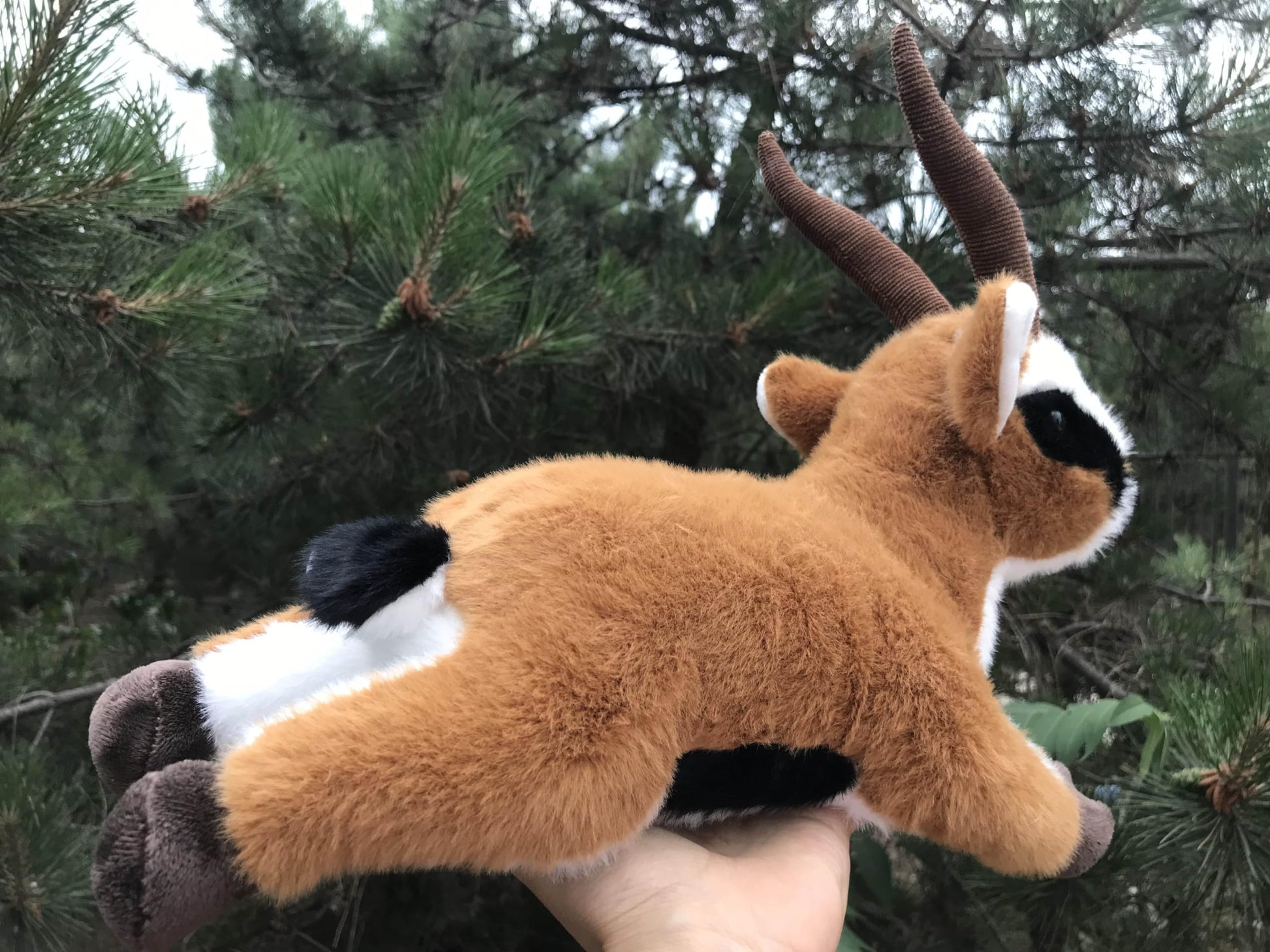 TAMMYFLYFLY Soft Antelope Plush Toy, Stuffed Animal Doll,Cute Antelope Plush Doll,30cm (A-Lying)
