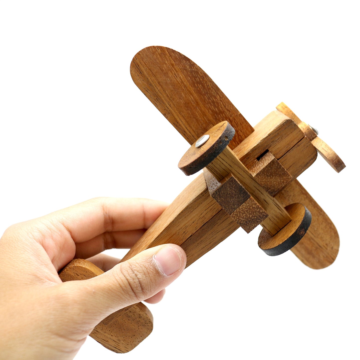 Wooden Airplane - 3D Wood Model Assembly Puzzle Brain Teaser Puzzle