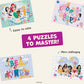 Disney Princess - CEACO 4-in-1 Multipack Jigsaw Puzzles - 48, 72 & 100 Pieces, Preschool Puzzle Set for Ages 3-6+