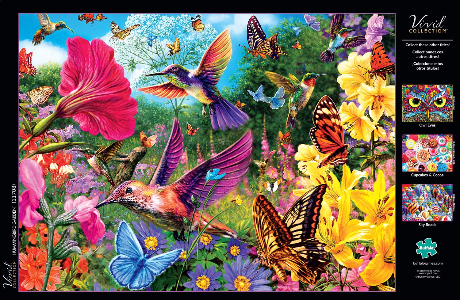 Buffalo Games Hummingbird Garden Jigsaw Puzzle from The Vivid Collection, 1000 Piece