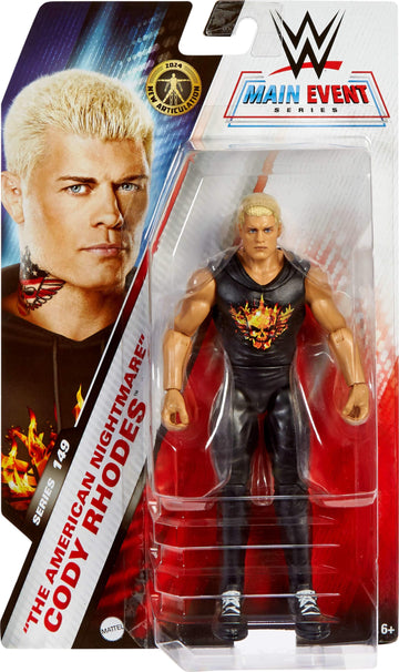 Mattel WWE Action Figure, 6-inch Collectible Cody Rhodes with 10 Articulation Points & Life-Like Look