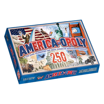 Late for the Sky America-Opoly 250th Board Game for Families, 2-6 Players, Ages 8+, Celebrating the Great American Semiquincentennial!