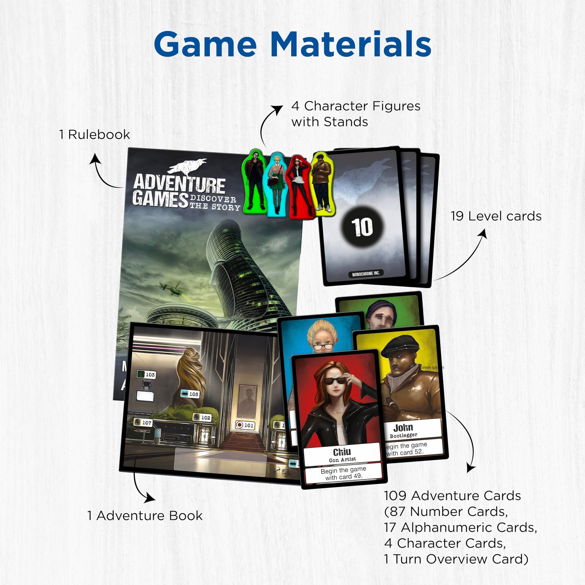 Adventure Games: Monochrome, Inc. - A Kosmos Game from Thames & Kosmos | Collaborative, Replayable Storytelling Gaming Experience for 1 to 4 Players