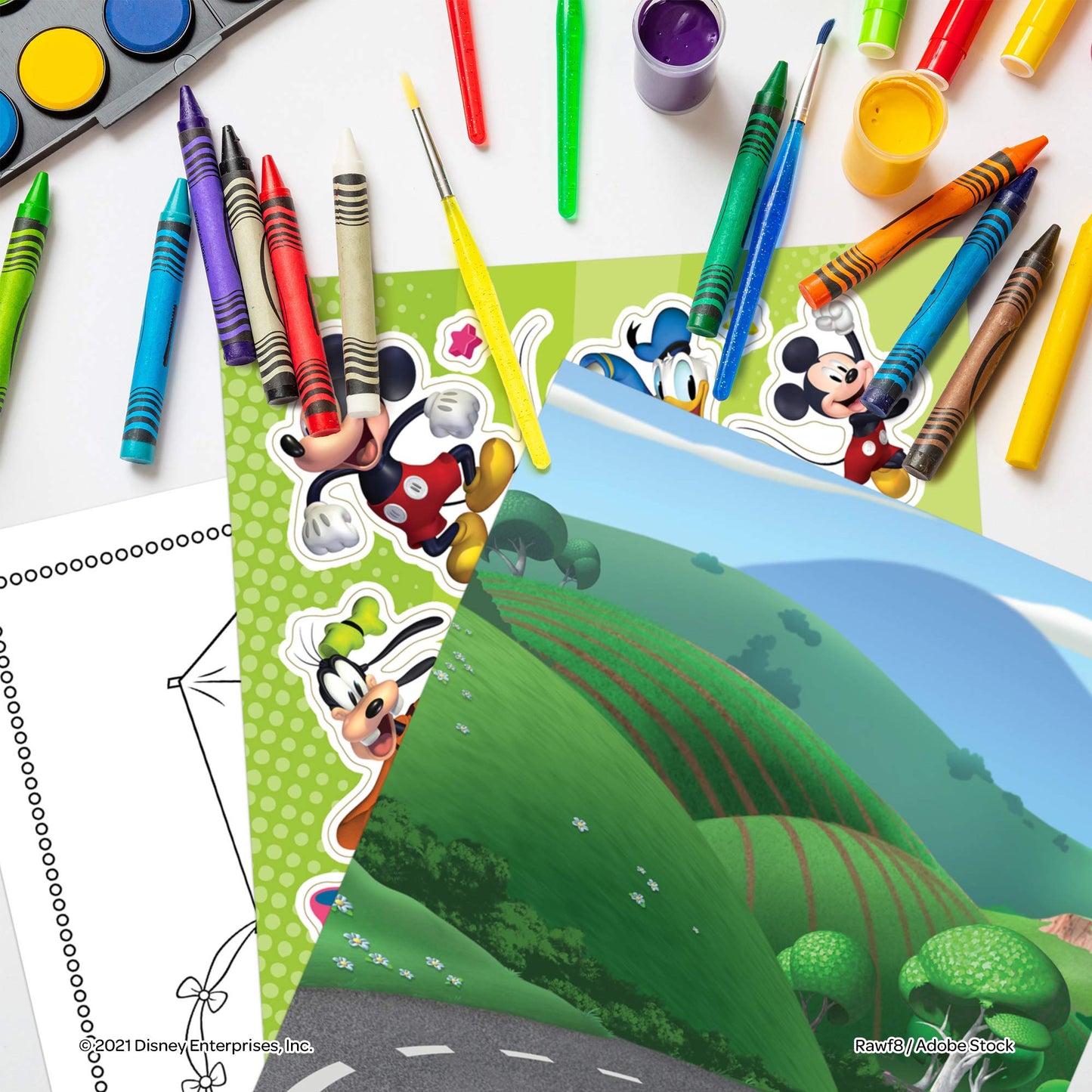 Mickey Mouse Disney Mickey and The Roadster Racers Giant Sticker Activity Book 41744, Bendon Bright