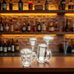 4Pcs Clear Glass Dollhouse Drinking Glasses Miniature: 1/12 Scale Wine Cocktail Glass for Kitchen Bar - Mini Beer Mug Stein Highball