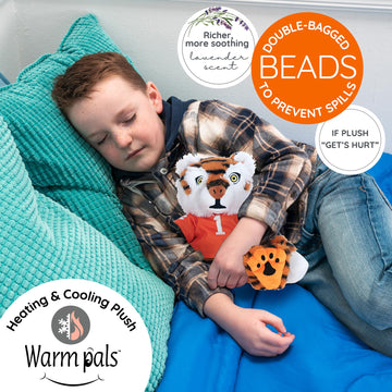 Warm Pals The Tiger Clemson University University Mascot CU - Heatable Coolable Bedtime Comfort Plushie 1.5lbs - Cozy Microwavable Lavender Scented
