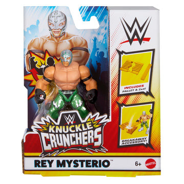 WWE Rey Mysterio (Green) Knuckle Crunchers 6 Toy Wrestling Action Figure