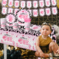 Western Cowgirl Birthday Party Decoration,142Pcs Pink Disco Cowgirl 1st Tableware Set I’m One Cowgirl Plates Napkins Cowgirl Tablecloth for My First