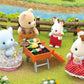 Calico Critters Bubblebrook Elephant Girl's BBQ Picnic Set, Dollhouse Playset with Figure and Accessories