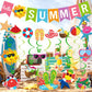 Summer Party Decorations Colorful Hello Summer Banner Summer Beach Pool Hanging Swirls Summer Vacation Garland Pool Summer Holiday Beach Party