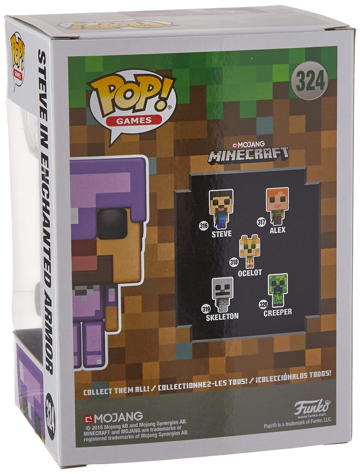Funko Pop Minecraft Steve in Enchanted Armor (Toys R Us) Exclusive Figure # 324