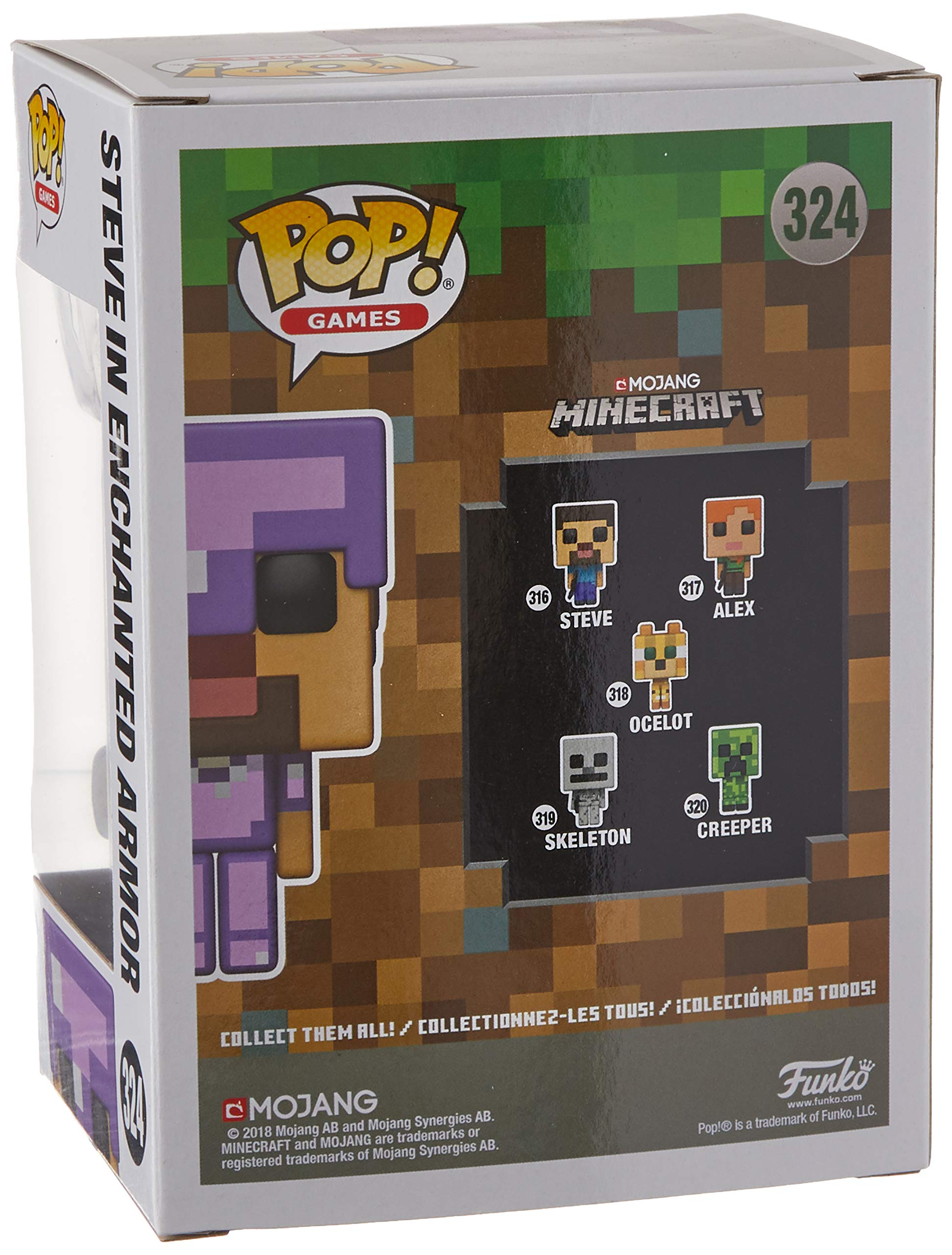 Funko Pop Minecraft Steve in Enchanted Armor (Toys R Us) Exclusive Figure # 324