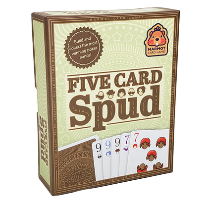 Five Card Spud Strategy Card Game by Last Night Games Ages 8+, 2-6 Players