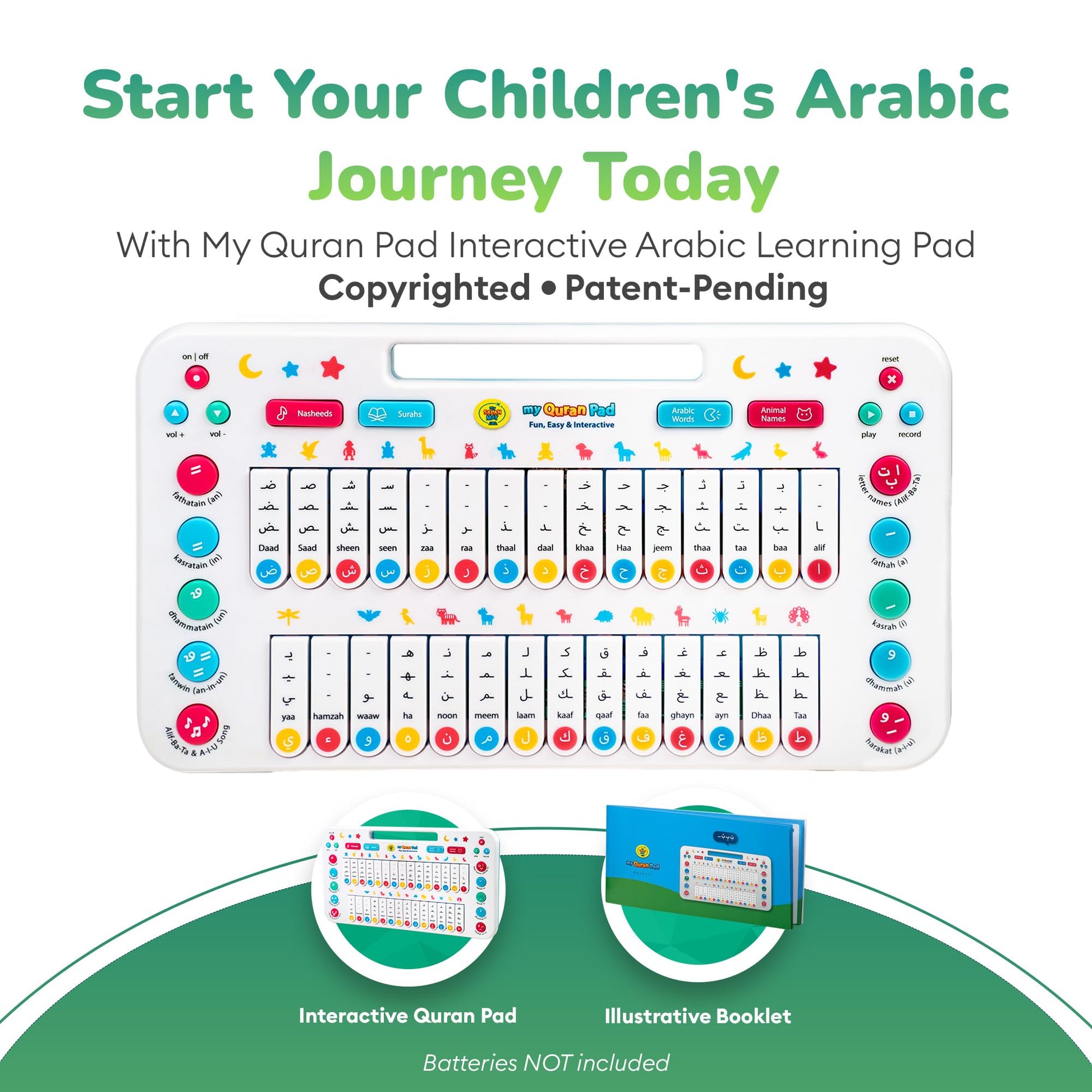 My Salah Mat My Quran Pad | Interactive Arabic Learning Pad for Kids