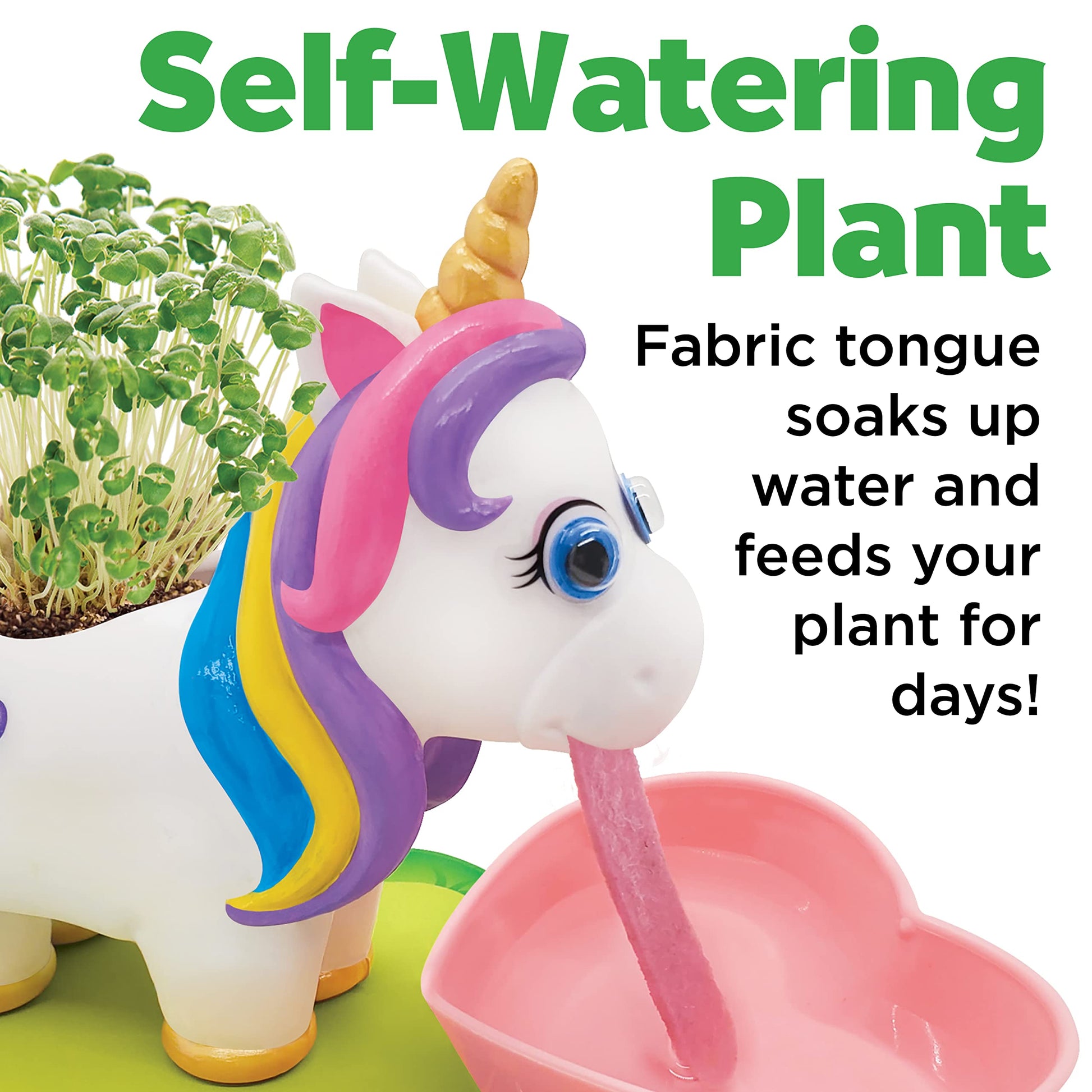 Creativity for Kids Unicorn Self-Watering Plant Pet, Unicorn Crafts for Girls, Summer Activities for Kids, DIY Garden Craft Kit (Ages 6+)