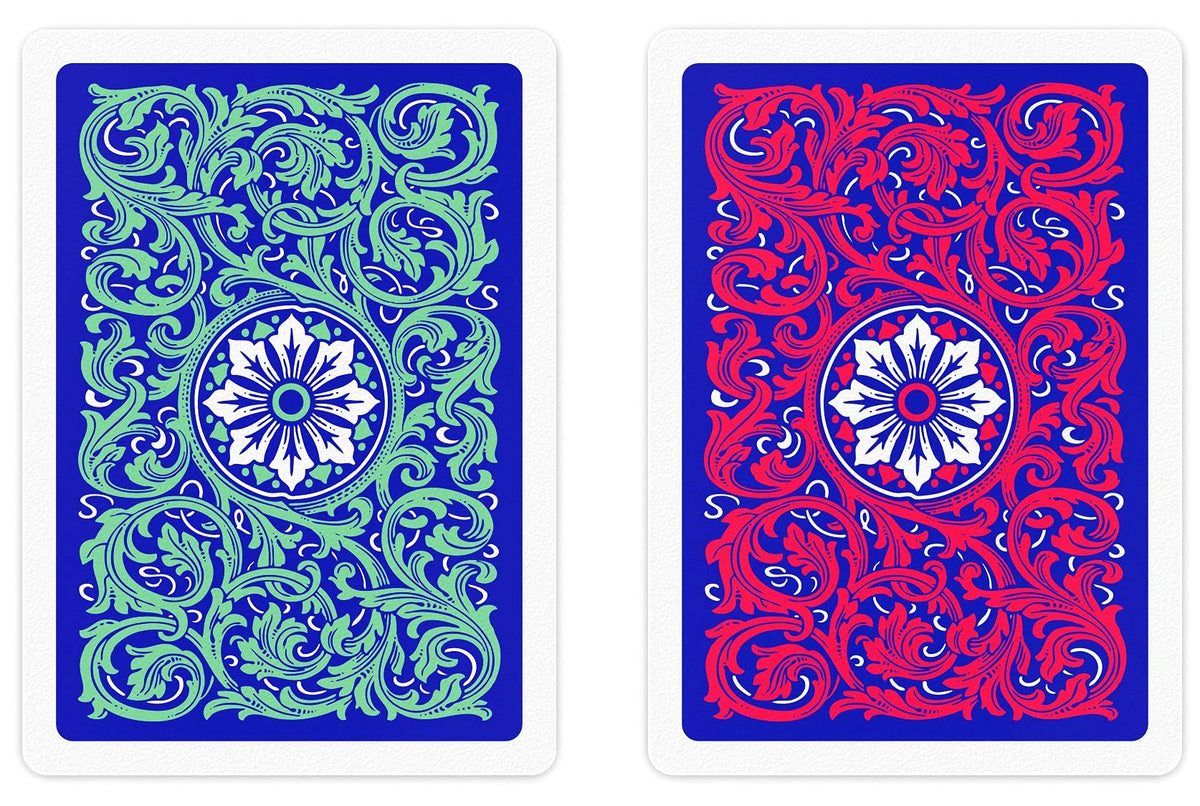 Copag 1546 Neoteric Design 100% Plastic Playing Cards, Poker Size (Standard) Green/Red (Jumbo Index, 1 Set)
