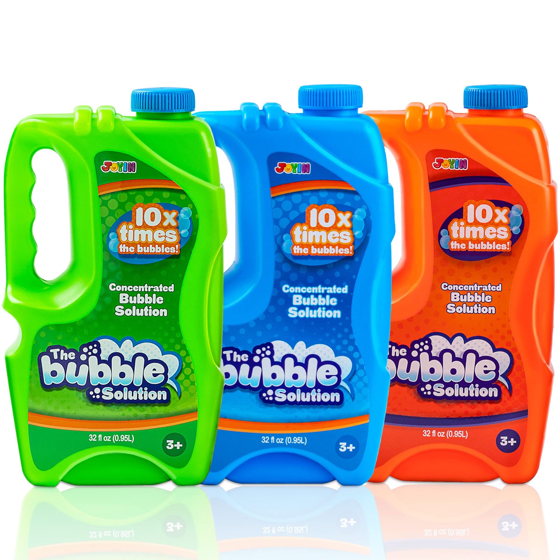 JOYIN 3 Packs 32 oz Bubble Concentrated Solution (up to 7.5 Gallon), Refill Solution for Bubble Machine, Wand, Blaster, Blower