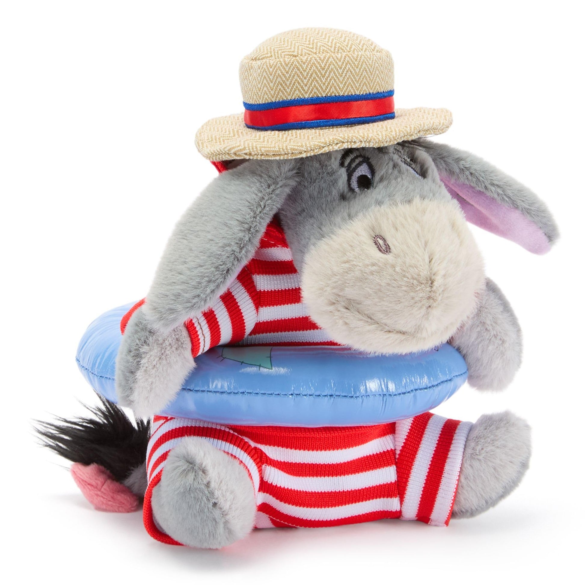 Disney Store Official Bathing Suit Plush - 7" Eeyore Mini Bean Bag Plushie - Cute Stuffed Animal with Detailed Sculpting, Embroidered Features & Bean