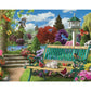 Bits and Pieces 100 Piece Puzzles for Adults - Party in The Park - 100 Extra Large Pieces 15" x 19" Jigsaw Puzzles, Cat Birds Spring, No 2 Pieces