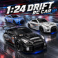 RCANGOL 1:24 RC Drift Car for Kids,4WD 2.4GHz 28KM/H High Speed Remote Control Car, Racing Sport Toy Car with LED Lights,Drifting Tires?Two Batteries