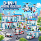 JYLWSMHU City Hospital 3 in 1 Building Block Set Hospitals Model Belt Ambulance Rescue Helicopter Home Office Decor Collectors Adults for Teenas Best