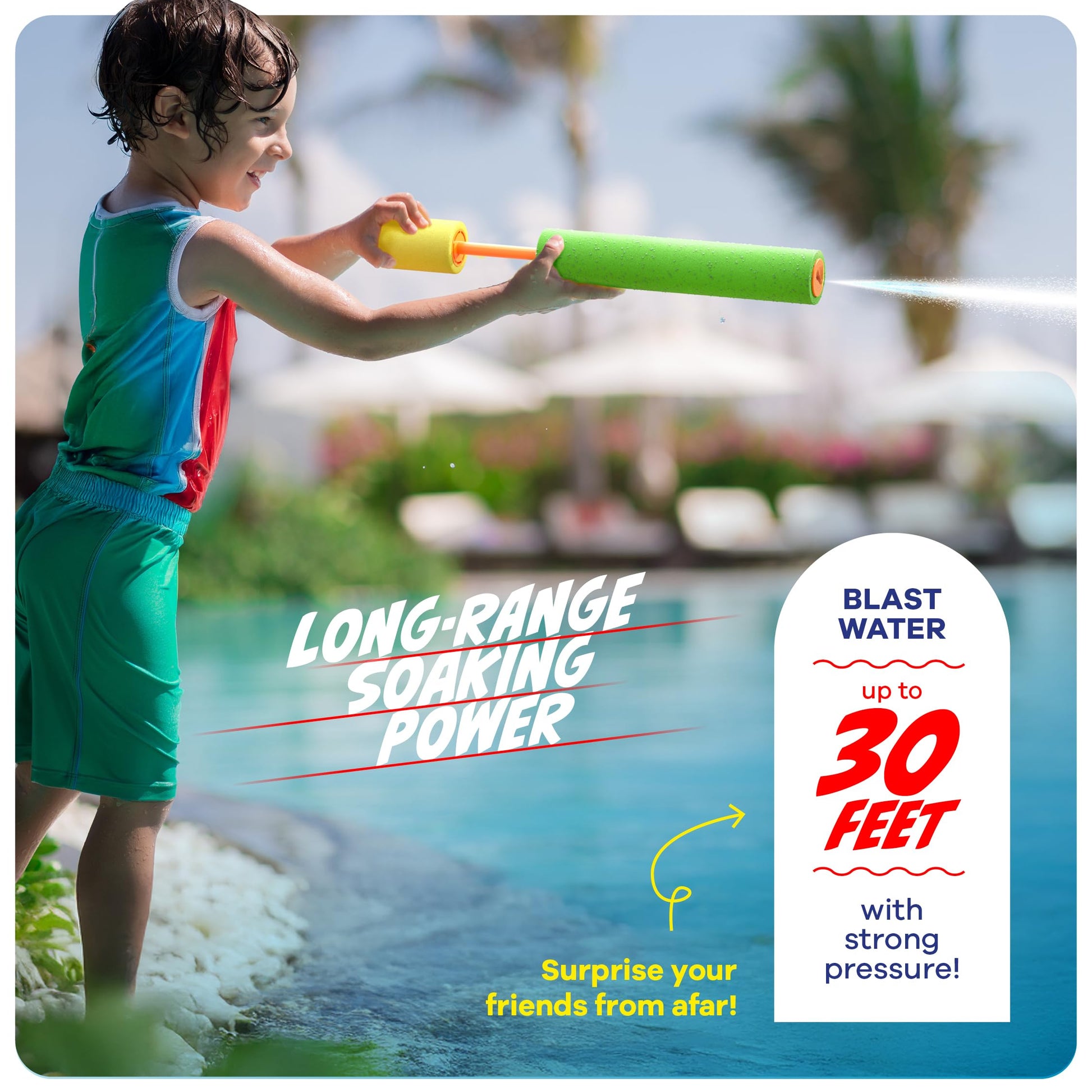Water Guns For Kids - Outdoor Water Toys - Pool Toys for Kids Ages 4-8, 6-8, 8-10, 8-12 - Squirt Gun Blaster - Pool Games - Backyard Summer Party