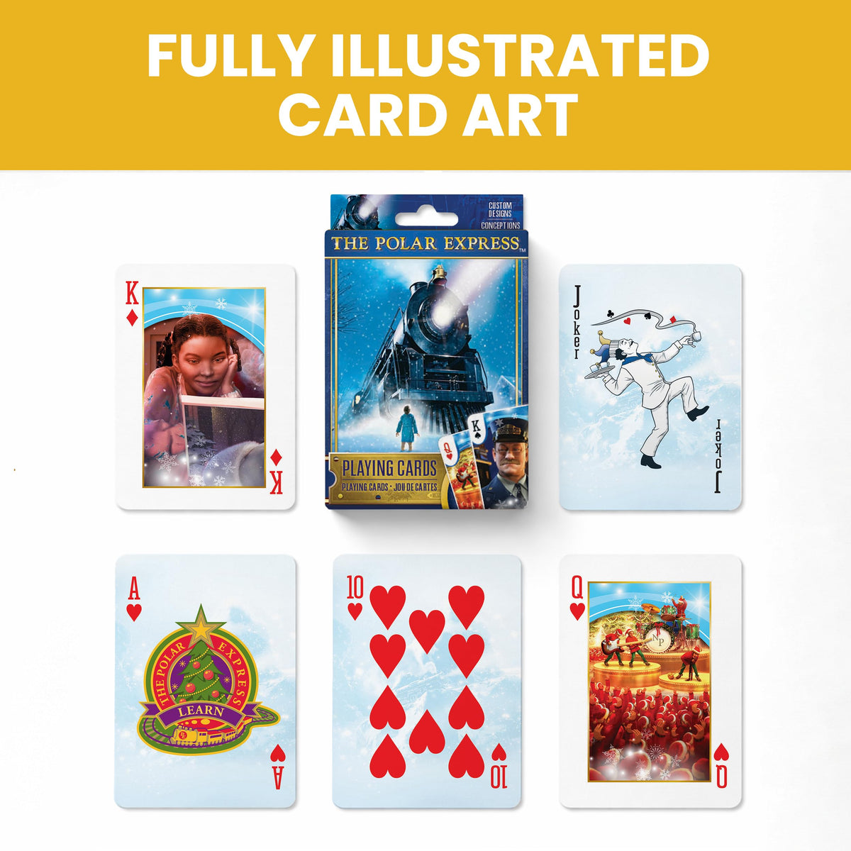 MasterPieces Officially Licensed Polar Express Playing Cards - 54 Card Deck for Adults