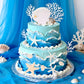 20Pcs Sea Shell Cake Decorations - Under The Sea Beach Theme Seashell Cake Toppers Starfish Coral Cake Decorations for Girls Women’s Birthday Baby