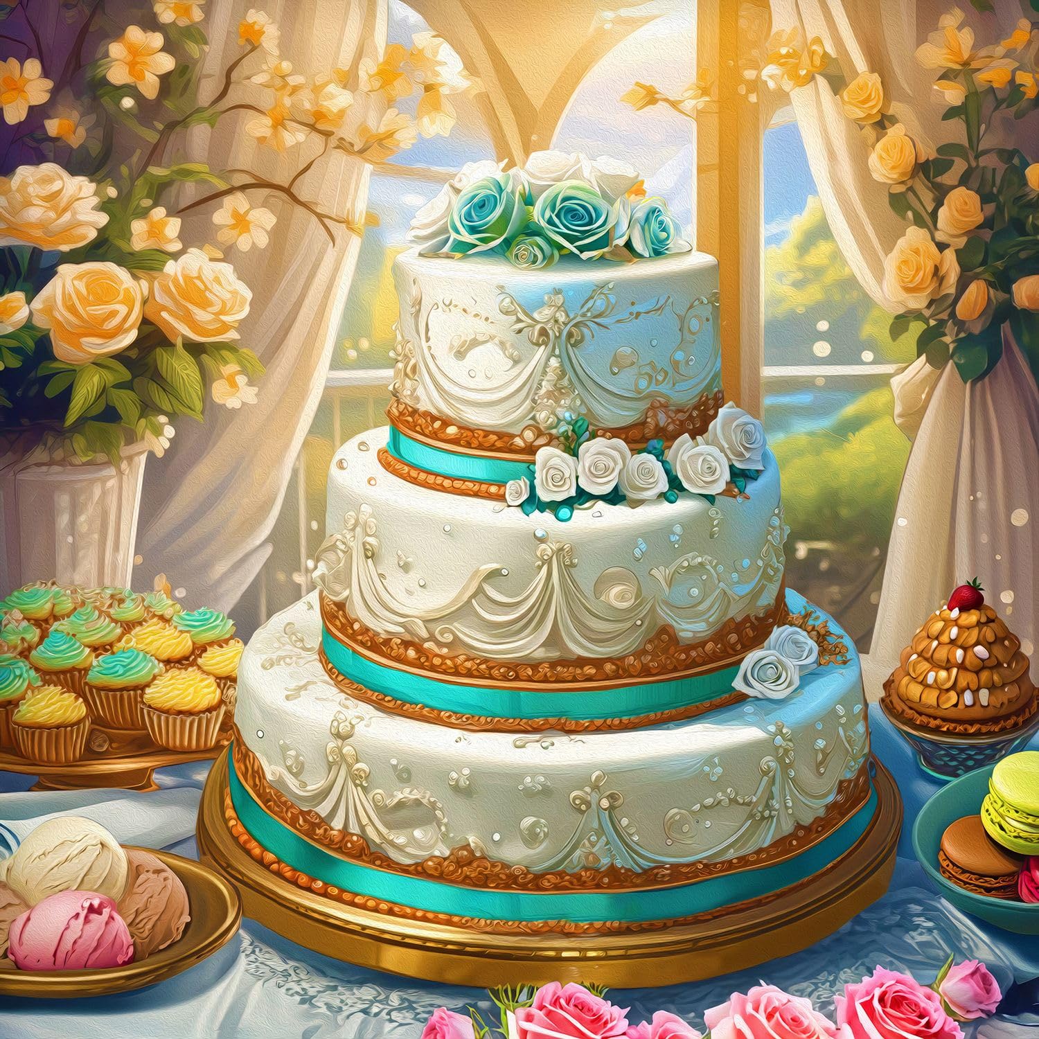 Springbok Wedding Cake 500 Piece Jigsaw Puzzle for Adults - Unique Cut Pieces - Made in USA