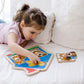 Melissa & Doug Pet Animals Jumbo Knob Puzzle, Wooden Peg Puzzle for Toddlers, Educational Toy for Shape Recognition and Fine Motor Skills, Ages 1+