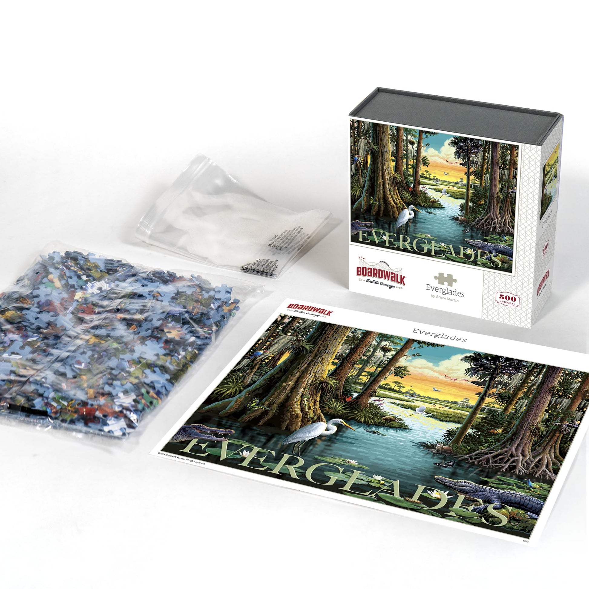 Boardwalk Everglades 500 Piece Jigsaw Puzzle Wildlife Nature Florida Puzzles with Premium Box, Gift for Adults and Family 16"x20"