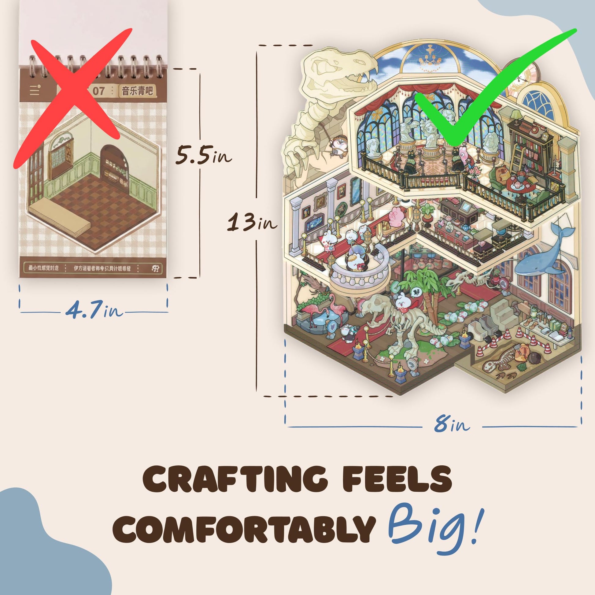Innovative Foldable 3D Sticker Scene Kit - Interactive Large Sticker Scenes with Layeres for Adults & Kids, Detailed Miniature Scene Stickers Book