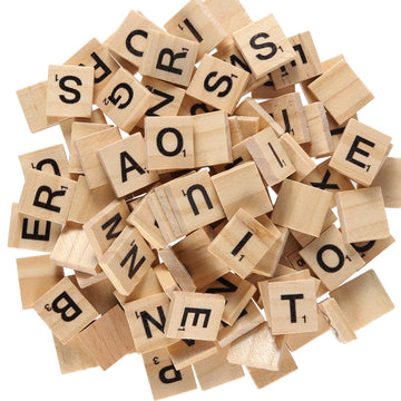 ZEONHAK 1200 PCS Wood Letter Scrabble Tiles, Wooden Scrabble Letters, Letter Tiles for Crafts, DIY Decoration, Spelling, Alphabet Coaster, A-Z Capital