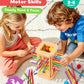 Montessori Wooden Board Game for Kids 3-8, Color Matching Fine Motor Toy