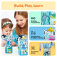 PicassoTiles Magnet Tiles Magnetic Building Blocks Aquarium Marine Animal Theme Set with 8 Character Action Figures Shark Crab Turtle STEM Toys