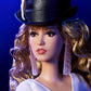 Barbie Signature Doll, Stevie Nicks Bella Donna Collectible Wearing Flowing White Dress with Hat & Mic Accessories, Includes Doll Stand