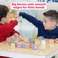 Jasey's Toy Chest 26-Piece Wooden ABC Block Set - Uppercase Letters, Numbers & Animal Matching - Chunky Wooden Blocks for Toddlers Ages 12+ Months