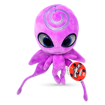 Miraculous Ladybug Kwami Mon Ami Plush Toy - Nooroo The Butterfly, Super Soft Stuffed Animal - 9-inch Collectible Plush Figure, Ladybug & Cat Noir