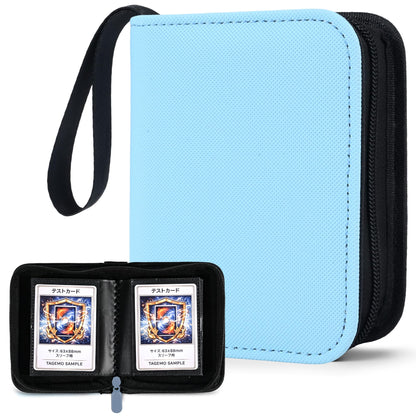 Mini Trading Card Binder Album, 1 Pocket Card Binder with 20 Double-Sided Pages 40 Pockets, Side Loading Small Card Binder for Trading Cards, Single