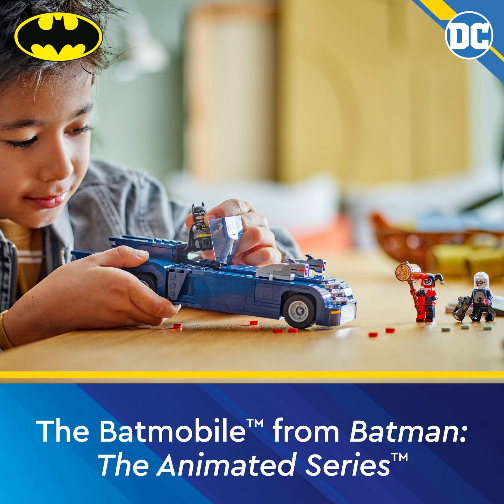LEGO DC Batman : Batman with The Batmobile vs. Harley Quinn & Mr. Freeze Building Toy - Pretend Play Toy for Boys & Girls, Ages 8+ Years - Gift for