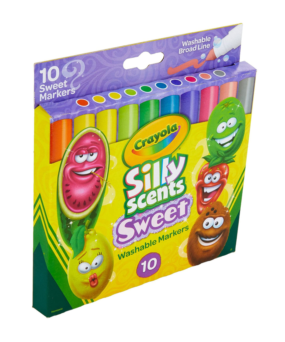 Crayola Silly Scents Scented Markers, Sweet Scented Art Supplies, Washable Markers, 10 Count, Gifts for Kids