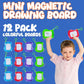 Bedwina Mini Magnetic Drawing Board for Kids - (Pack of 12) Backpack Keychain Clip Drawing Boards, Erasable Doodle Sketch Writing Pad Boys & Girls