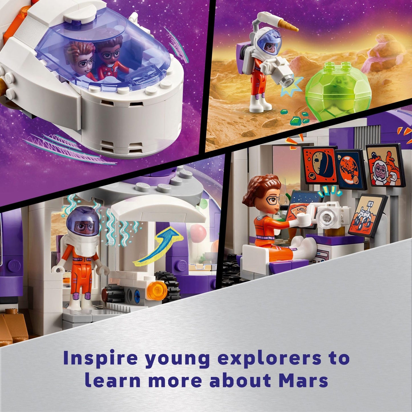 LEGO Friends Mars Space Base and Rocket Set, Science Toy for Pretend Play with 3 Mini-Dolls and Spaceship Toy, Gift for Girls, Boys and Kids Ages 8