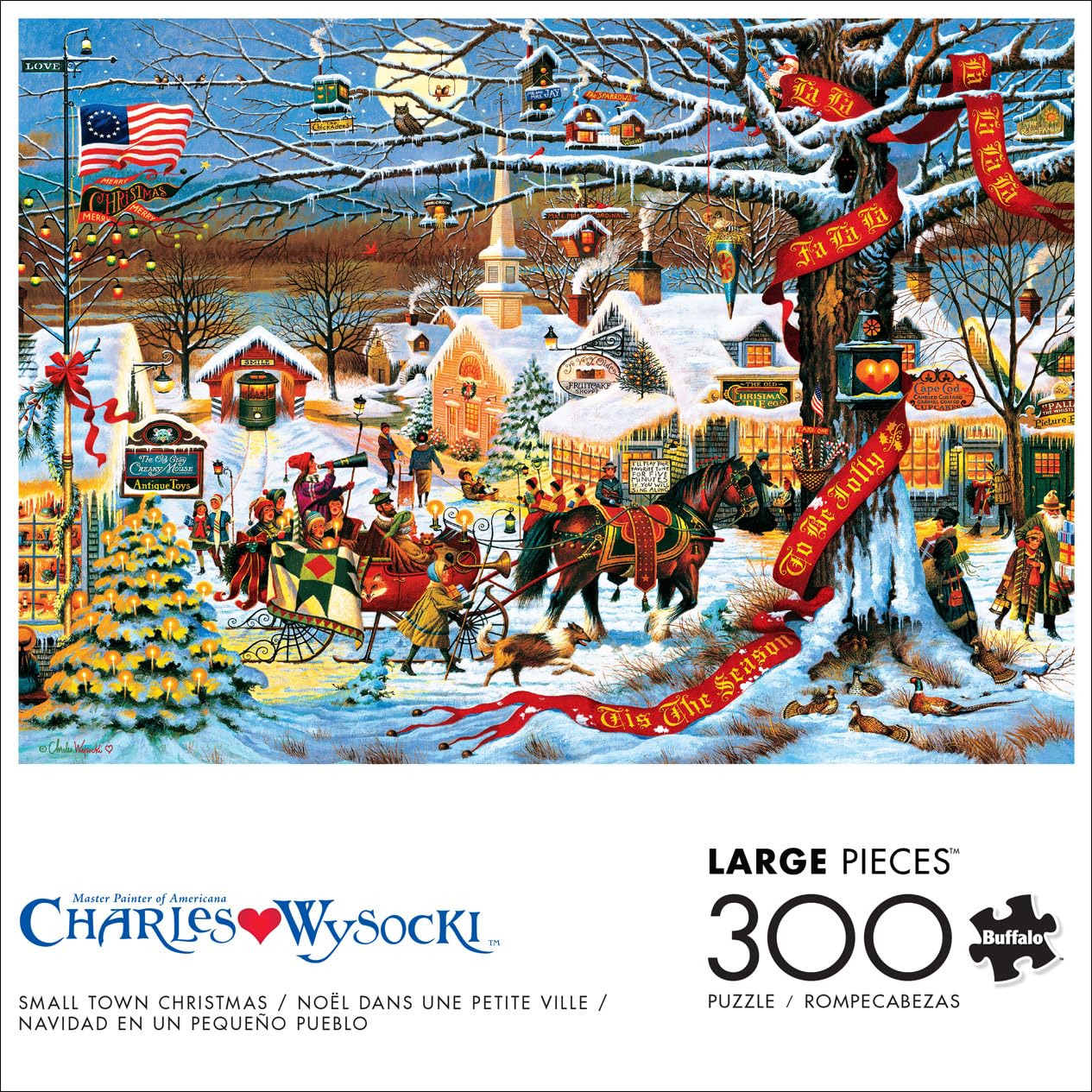 Buffalo Games - Charles Wysocki - Small Town Christmas - 300 Piece Puzzle