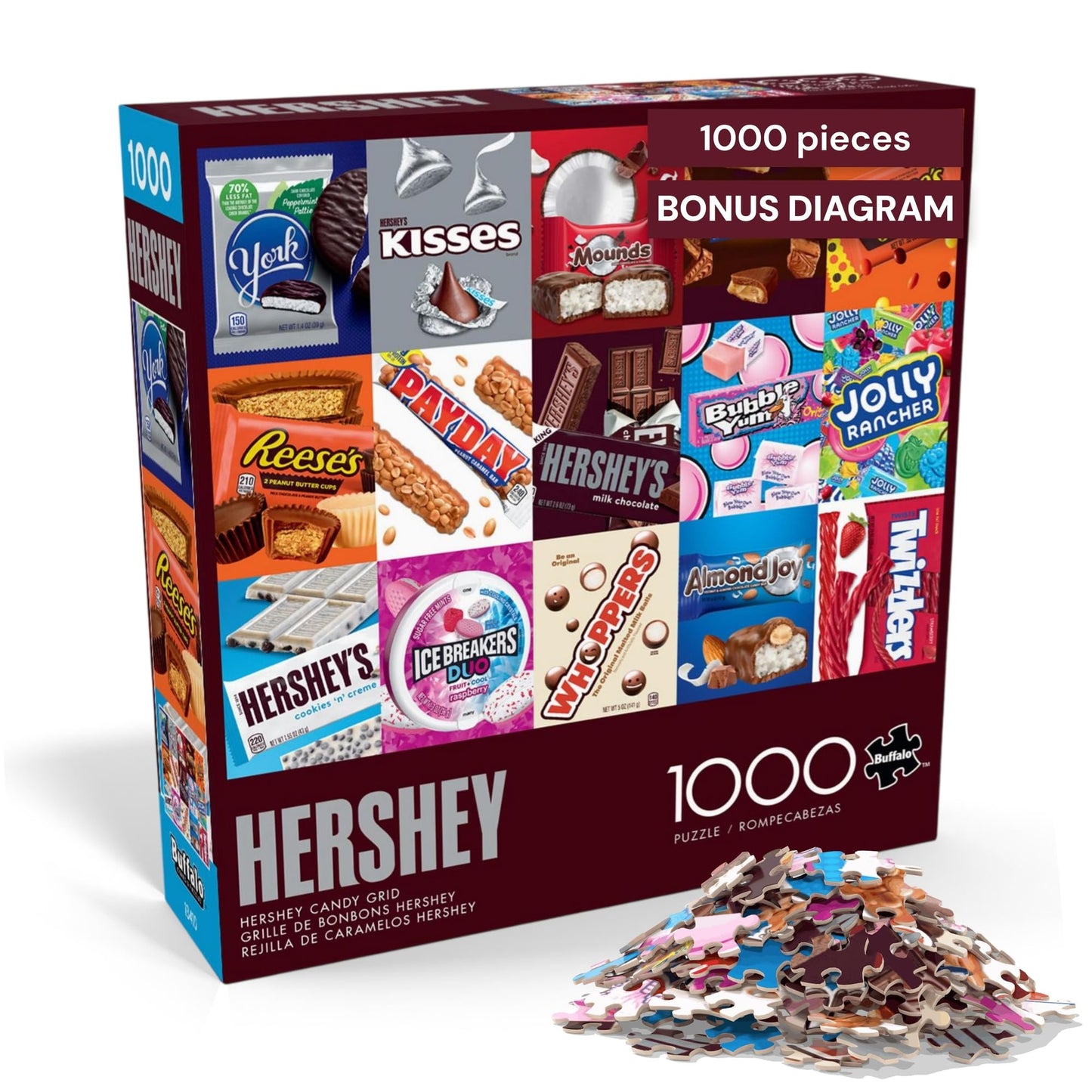 Buffalo Games - Hershey Candy Grid - 1000 Piece Jigsaw Puzzle for Adults