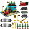 18PCS Train Cake Decorations and Toppers for Birthday Party Supplies - Railway Steam Theme Party Decorations With Track and Traffic