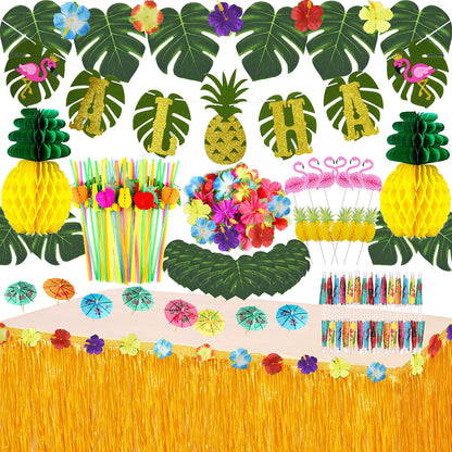 Tropical Luau Party Decoration Pack Hawaiian Beach Theme Party Favors