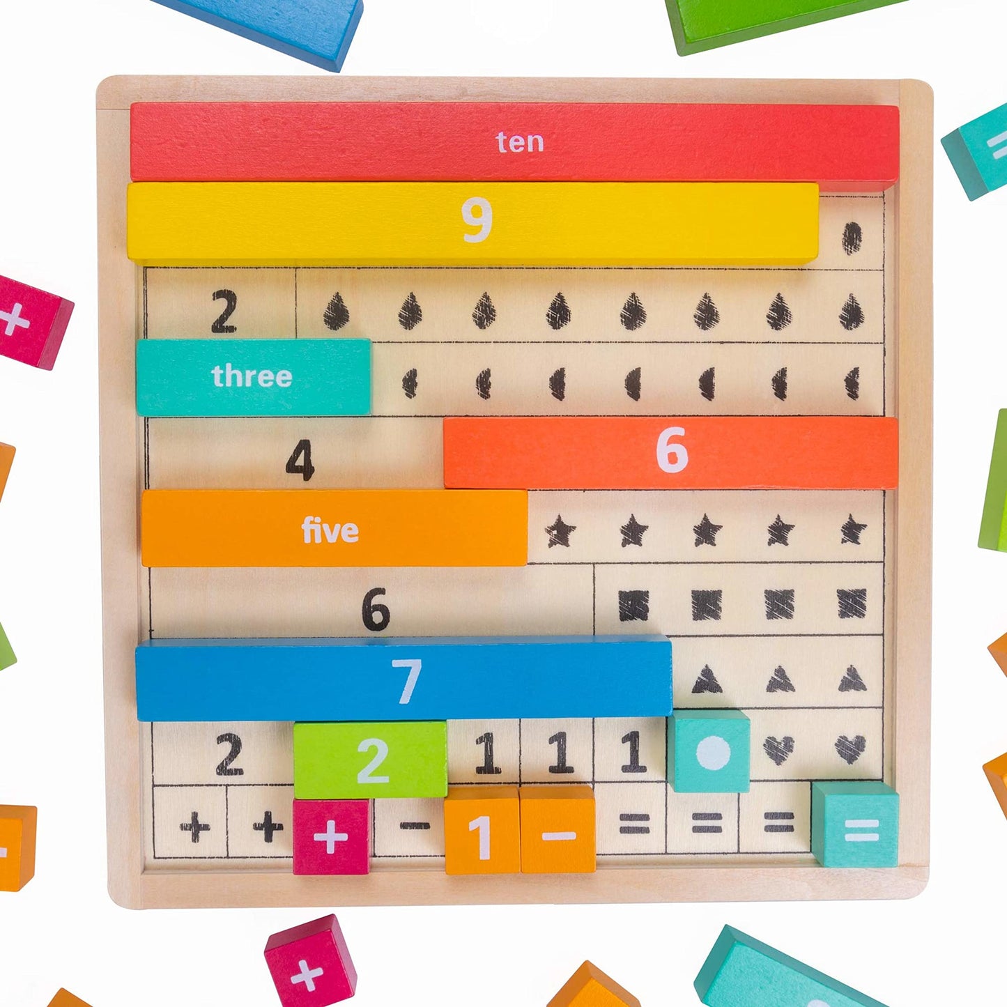Professor Poplar's Astounding Arithmajig | Math Learning Jigsaw Cuisenaire Rods for Kids and Toddlers | STEM Tool for Teaching Spatial Reasoning