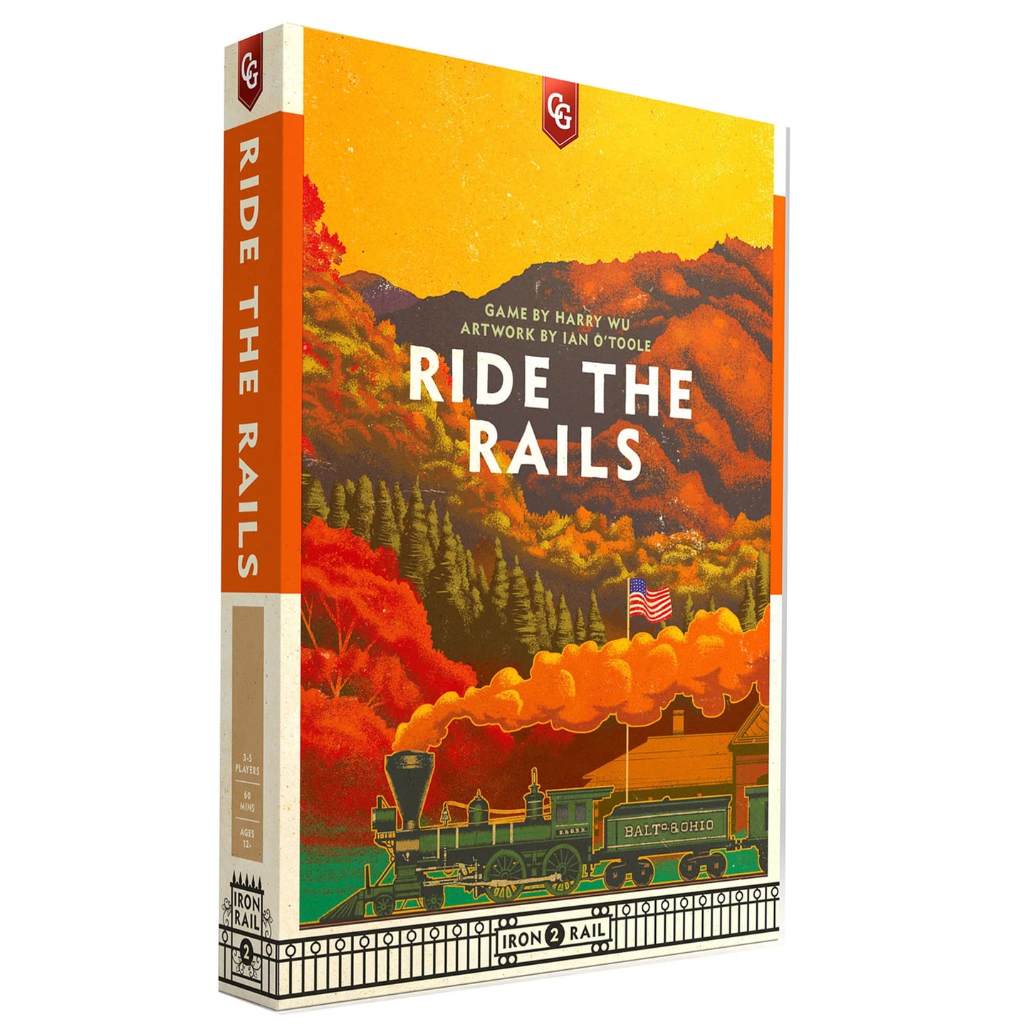 Capstone Games Ride The Rails Strategy Board Game for 3 to 5 Players | Competitive Railroad Investment with Network Expansion and Shared Routes