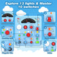 Busy Board Montessori Toys for Toddlers 1 2 3 4 Year Old with 13 LED Lights, Sensory Board Toys Educational Learning for Toddlers, Activity Toy